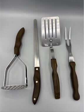 5 Piece Cutco Vintage Utensil Set Brown Swirl Handle Bread Knife 14 15 16 1024